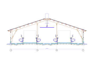 Коровник с телятником на 192 головы
