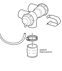 95558101 Муфта резин. 52 (к DeLaval)